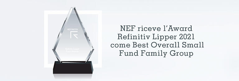 Gruppo Cassa Centrale: il fondo NEF si aggiudica il Refinitiv Lipper Fund Awards Europe 2021 Il riconoscimento nella categoria “Small Fund Family Group” valorizza le performance a tre anni conseguite dal team di NEAM (Nord Est Asset Management S.A.), società di gestione del fondo NEF, del Gruppo Cassa Centrale.