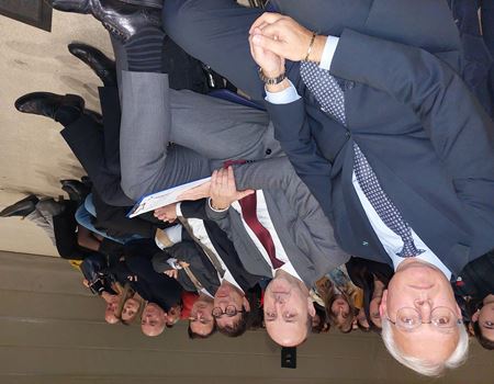 I vertici della Cassa Rurale. In primo piano il presidente Arnaldo Dandrea