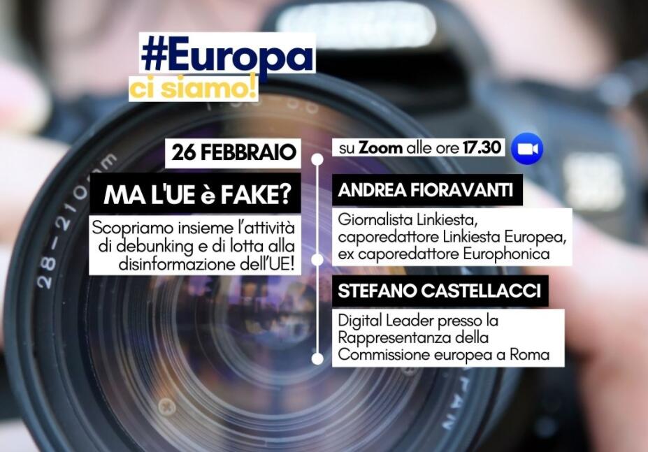 “Europa: ci siamo! Al via venerdì 26 febbraio il ciclo di quattro appuntamenti alla scoperta dell’Unione europea dedicati ai giovani.