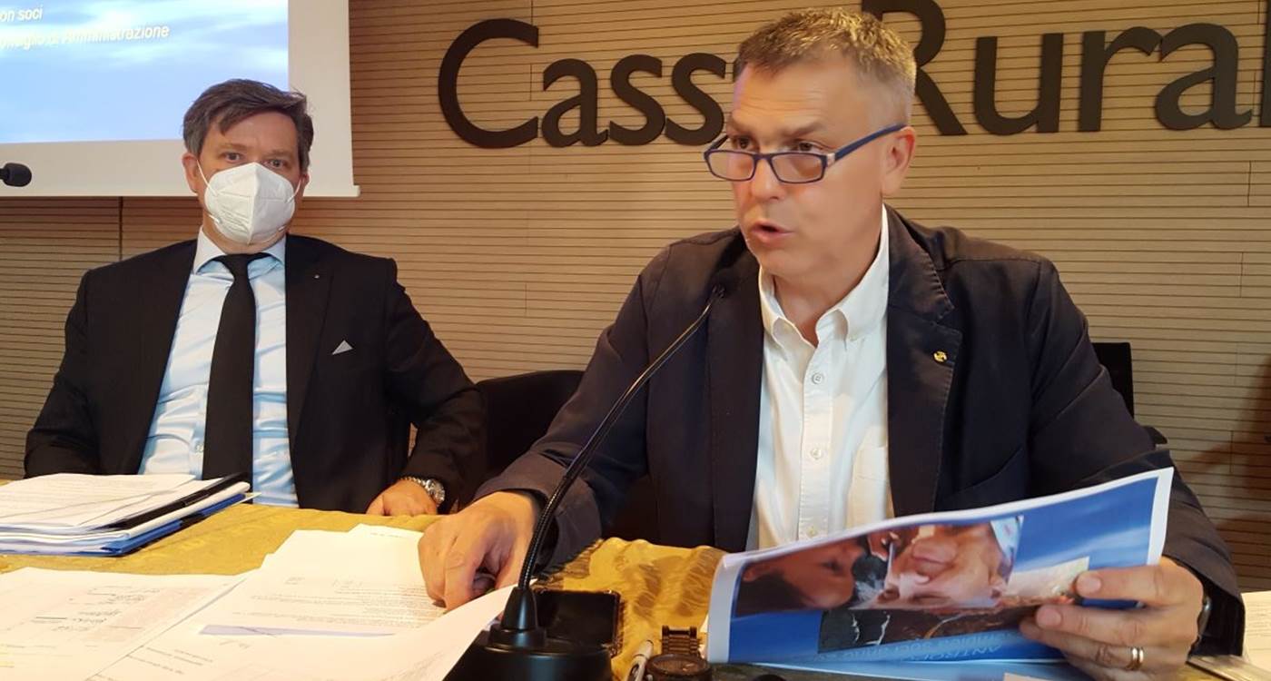 Da sinistra Michele Moser e il presidente Germano Preghenella