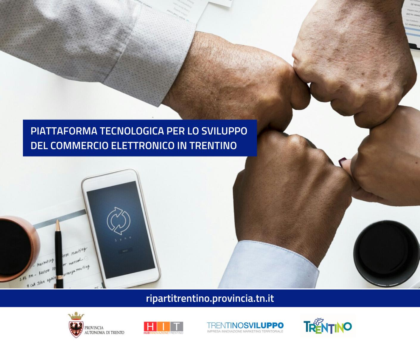 Riparti Trentino: cercasi idee per progetti di ricerca e trasferimento tecnologico per stimolare il commercio di prossimità Candidature dal 15 luglio 2020. Informazioni sul sito https://ripartitrentino.provincia.tn.it/
