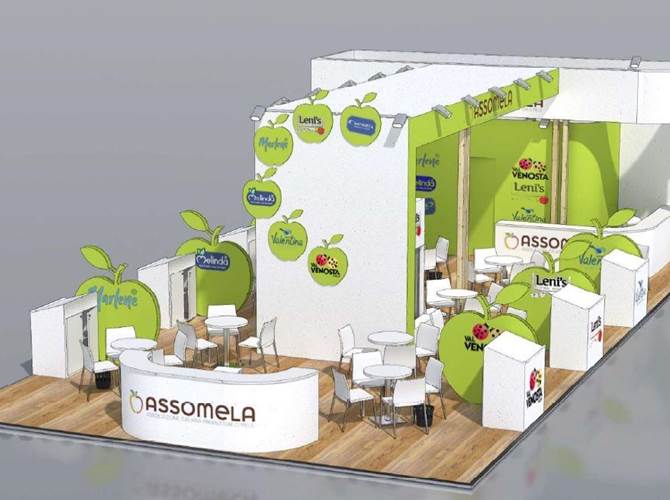 Assomela al Macfrut Attraverso uno stand comune saranno presenti all'evento fieristico di Rimini (9-11 maggio) sei soci di Assomela: VOG (Marlene), VI.P Val Venosta, Melinda, La Trentina, Mezzacorona (Valentina) e Vog Products (Leni’s).